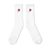 Rose Heart Embroidered Socks