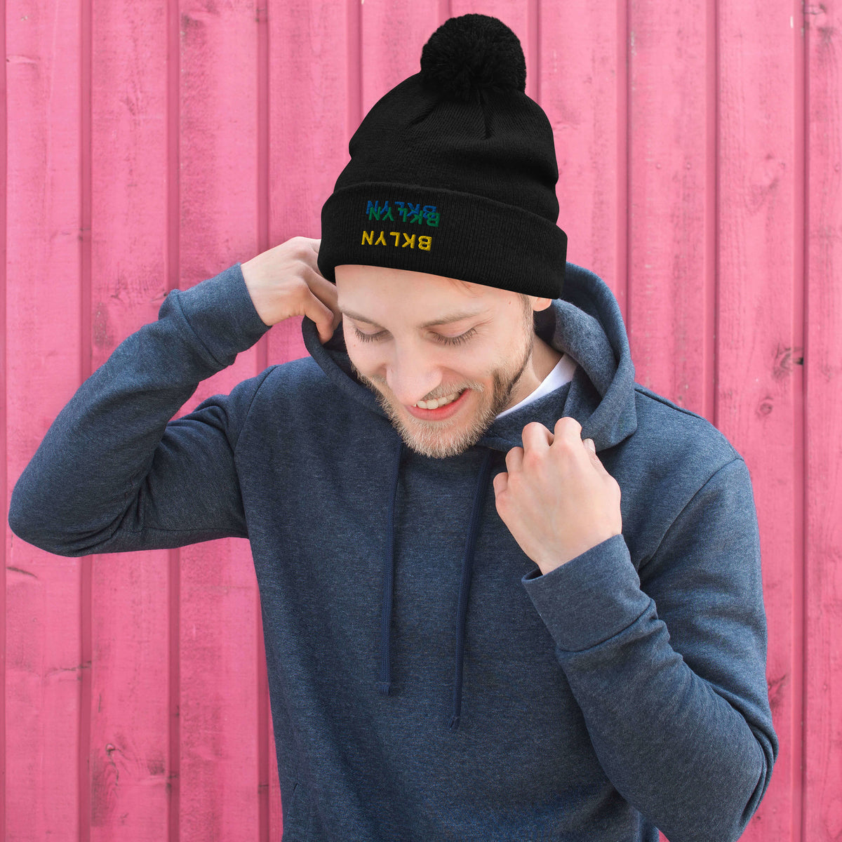 Multiples Pom-Pom Beanie