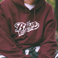 Baseball Hoodie - Maroon - BKLYN LEAGUE