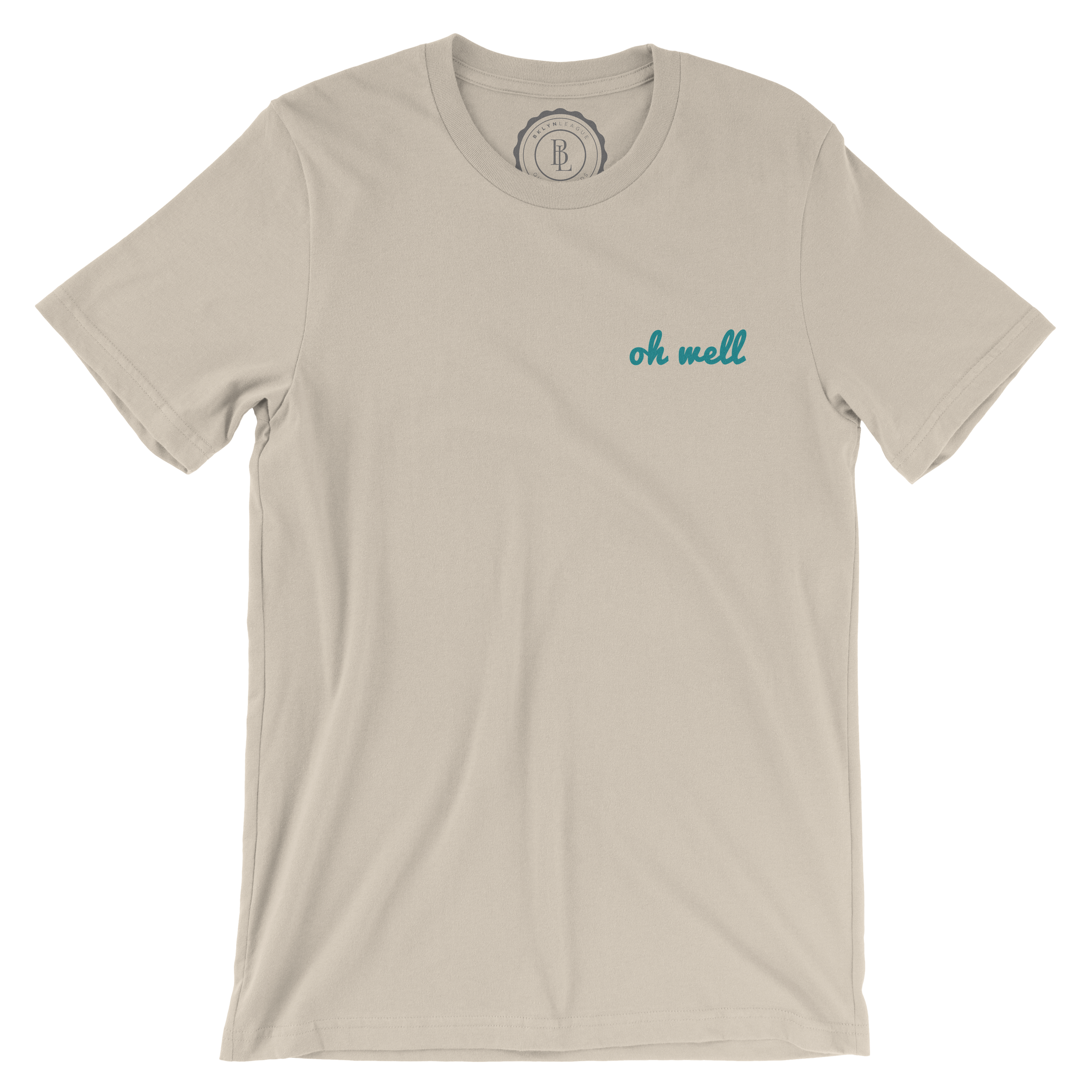 Oh Well Tee - Cream and Teal - BKLYN LEAGUE