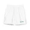 Green Thumb Shorts/Swim Trunks - White