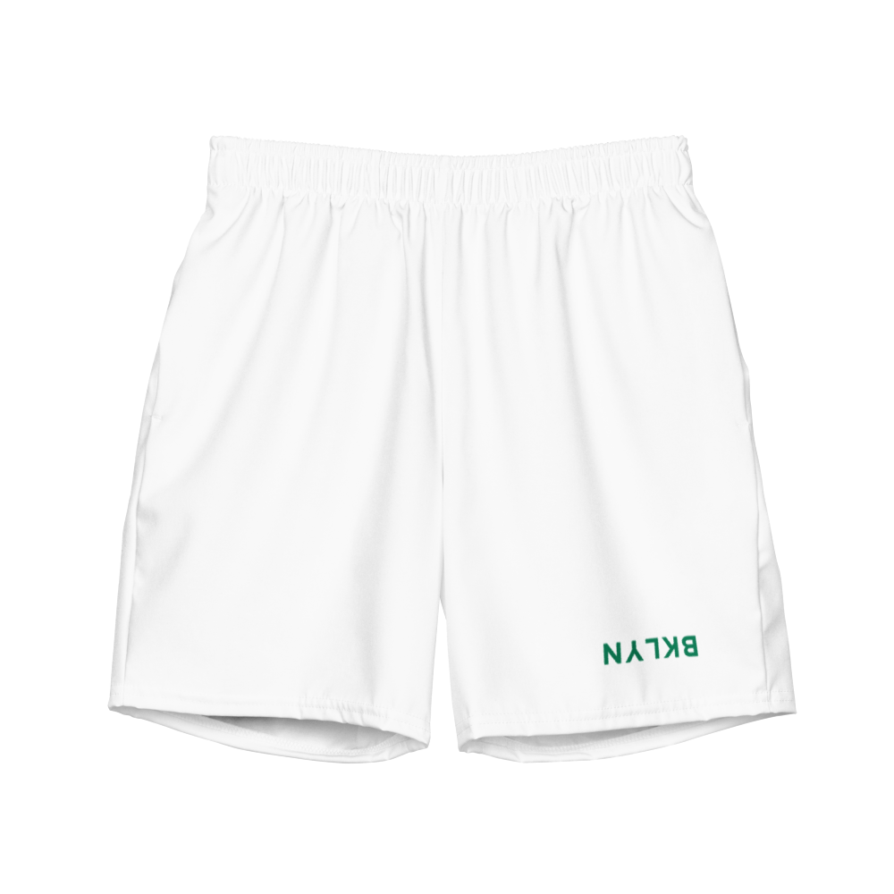 Green Thumb Shorts/Swim Trunks - White