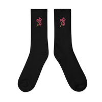 Cherry Blossom Heart Embroidered Socks