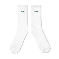 Green Thumb Embroidered Socks