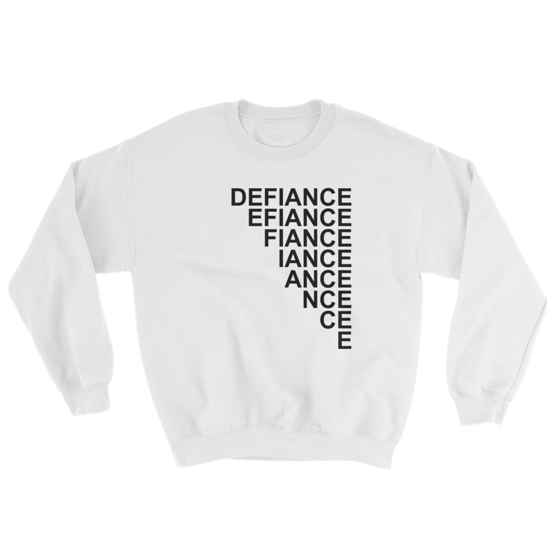Defiance Stairs Sweatshirt - White - BKLYN LEAGUE