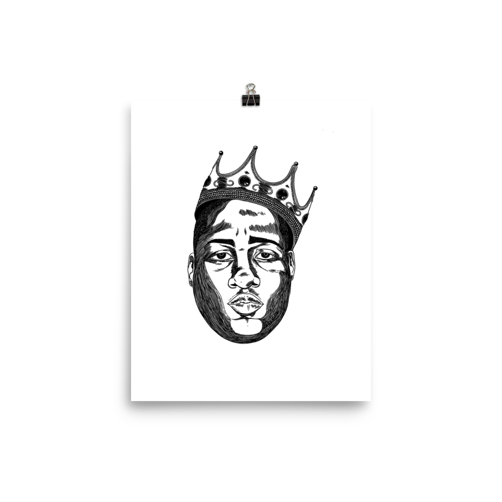 Crowned King "Biggie" Print - BKLYN LEAGUE