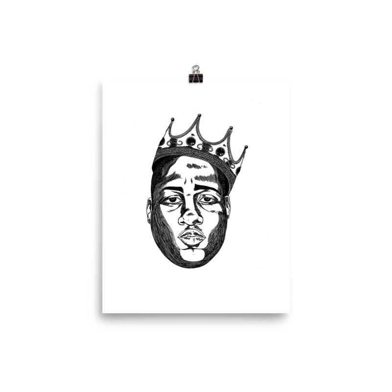 Crowned King "Biggie" Print - BKLYN LEAGUE